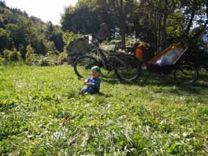 Mit dem Baby beim Biken