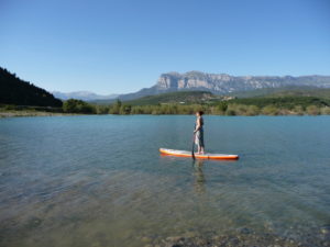 Paddeln vor dem Pena Montanesa